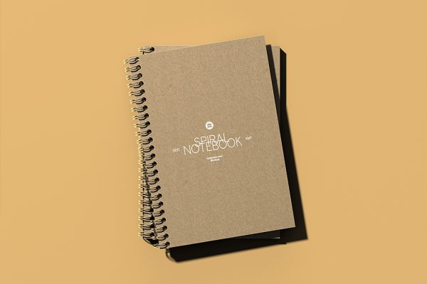 螺旋线圈笔记本记事本本子样机mockup