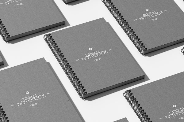 线圈笔记本记事本本子样机mockup