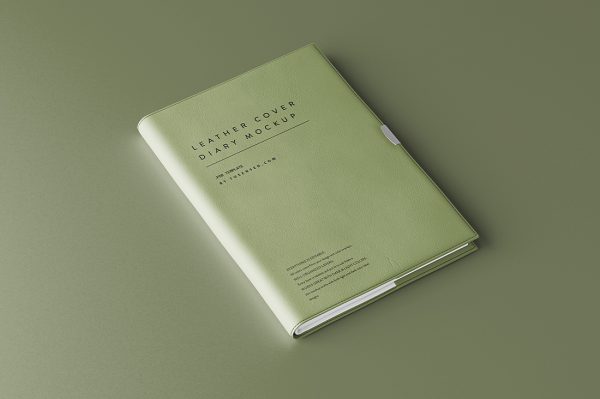 高质感皮革笔记本记事本本子样机mockup5组