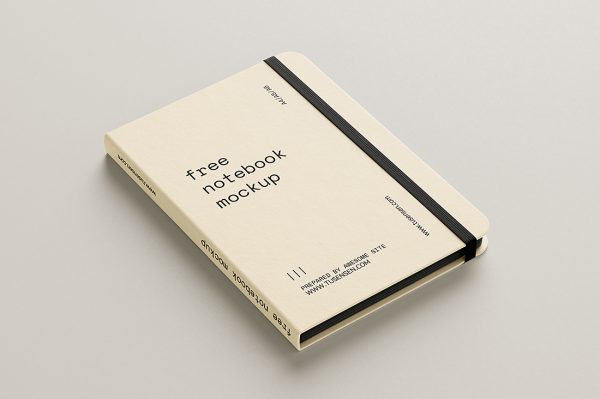 精致的笔记本记事本本子样机mockup4组