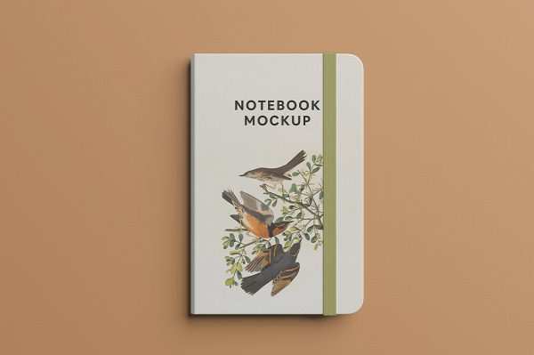 精致的笔记本记事本本子样机mockup