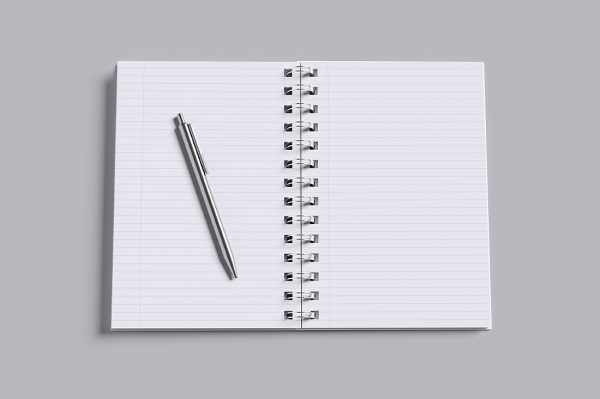 螺旋线圈笔记本记事本本子样机mockup4组