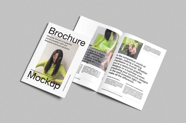 高质感杂志画册样机mockup4组