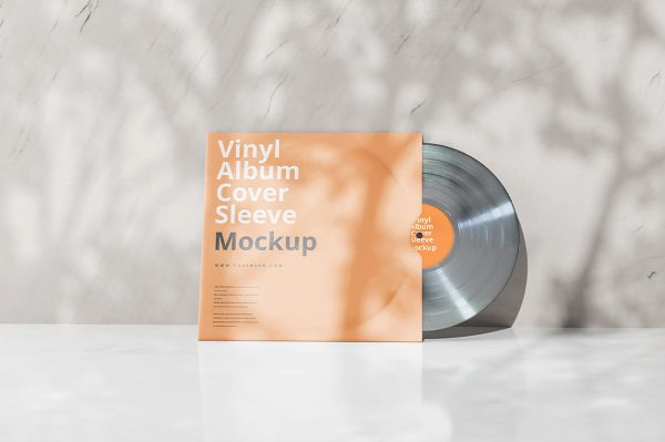 带场景的黑胶唱片样机mockup