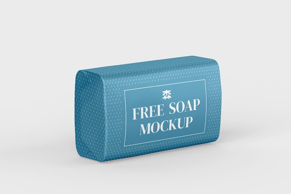 带包装纸的肥皂样机mockup3组
