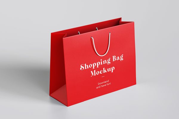 高质感购物袋手提袋礼品袋样机mockup