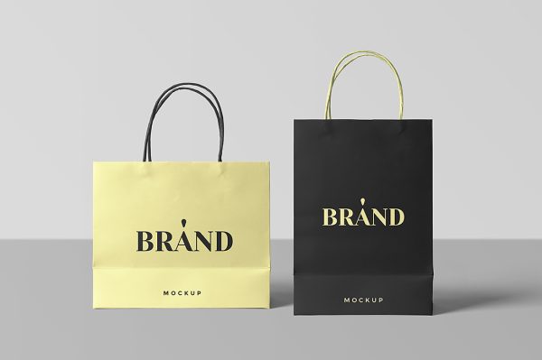 手提袋纸袋购物袋样机mockup