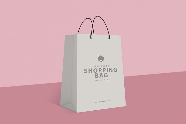 手提袋纸袋购物袋样机mockup