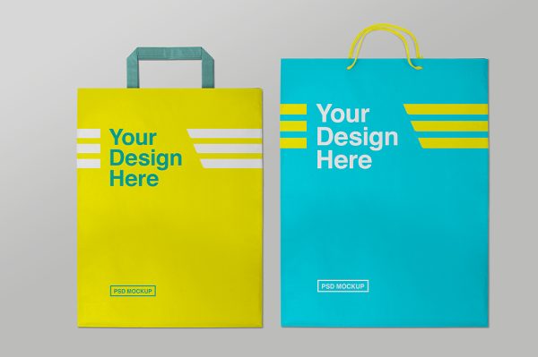 手提袋纸袋购物袋样机mockup