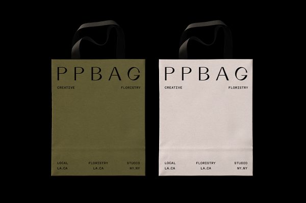 优雅的礼品袋手提袋纸袋样机mockup