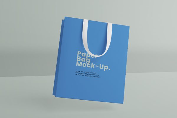购物袋手提袋纸袋样机mockup