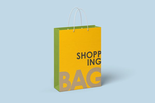 精致的牛皮纸手提袋纸袋样机mockup3组