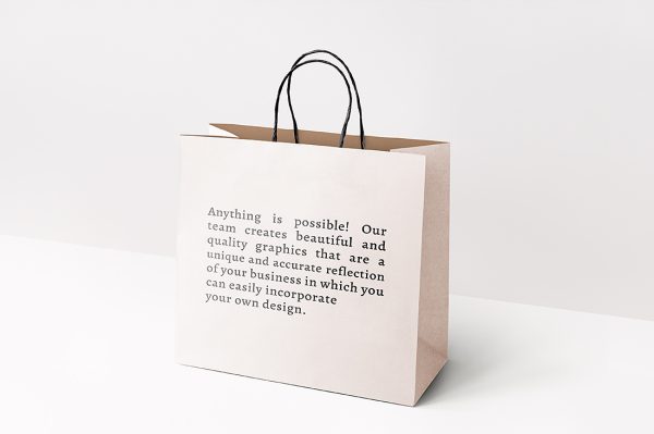 优雅的购物袋手提袋纸袋样机mockup