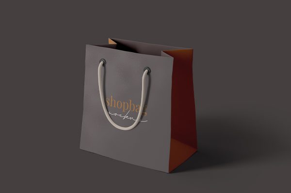 高档礼品袋购物袋手提袋样机mockup3组