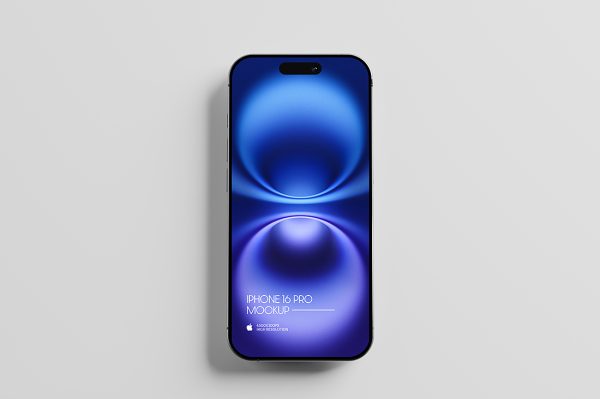 简约的iPhone 16 Pro苹果手机样机mockup