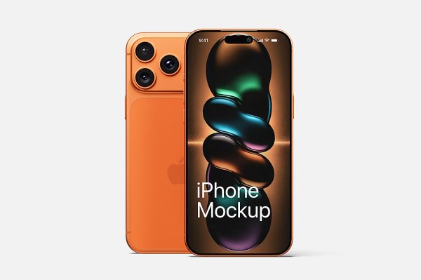 高质感iPhone 17苹果手机样机mockup5组