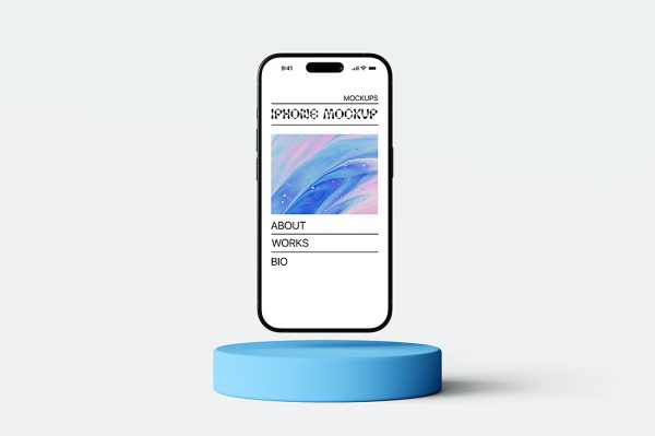 高质感iPhone 15 苹果手机样机mockup5组