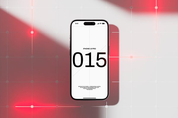 精致的iPhone 15 苹果手机样机mockup