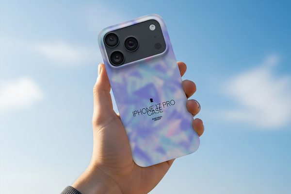 手持iPhone 17 Pro苹果手机壳样机mockup