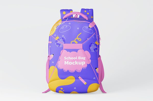 高质感书包背包双肩包样机mockup3组