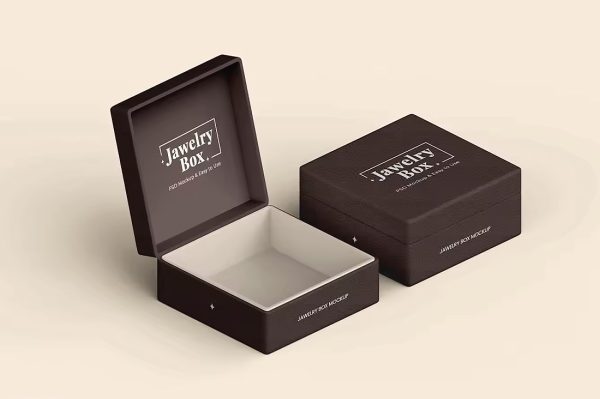 高质感珠宝盒首饰盒包装盒样机mockup5组