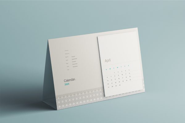 精致的台历日历样机mockup