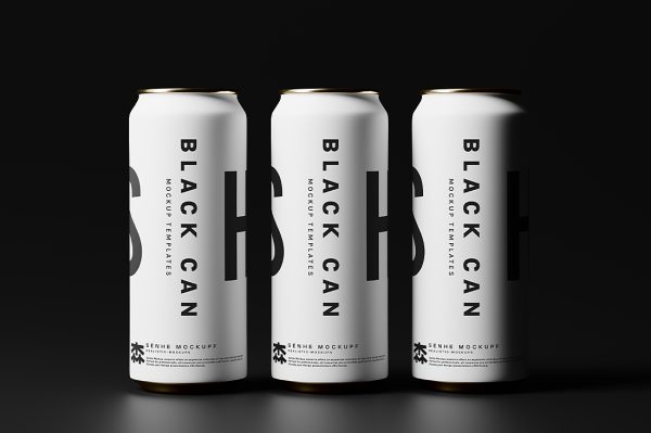 精致的易拉罐饮料罐啤酒罐苏打水罐包装样机mockup15组