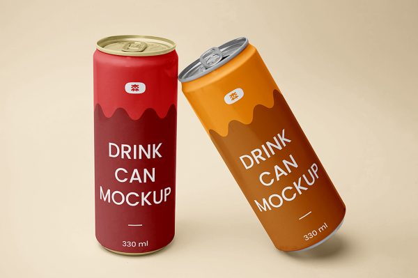 易拉罐饮料罐啤酒罐苏打水罐包装样机mockup
