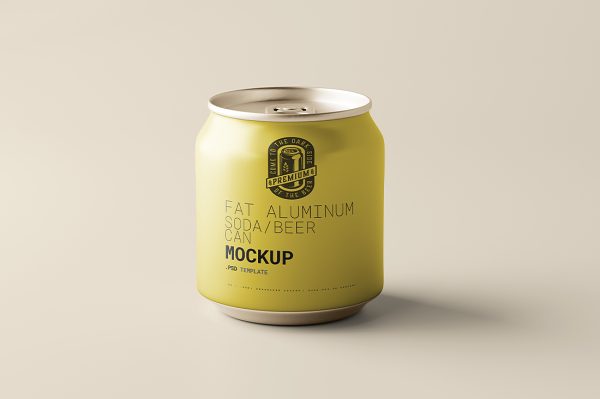 迷你易拉罐饮料罐啤酒罐苏打水罐包装样机mockup5组