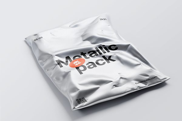 三种质感快递袋包装样机mockup