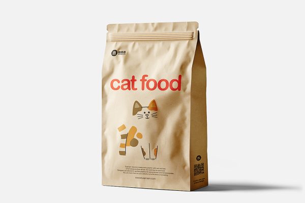 牛皮纸自立袋包装袋狗粮袋样机mockup