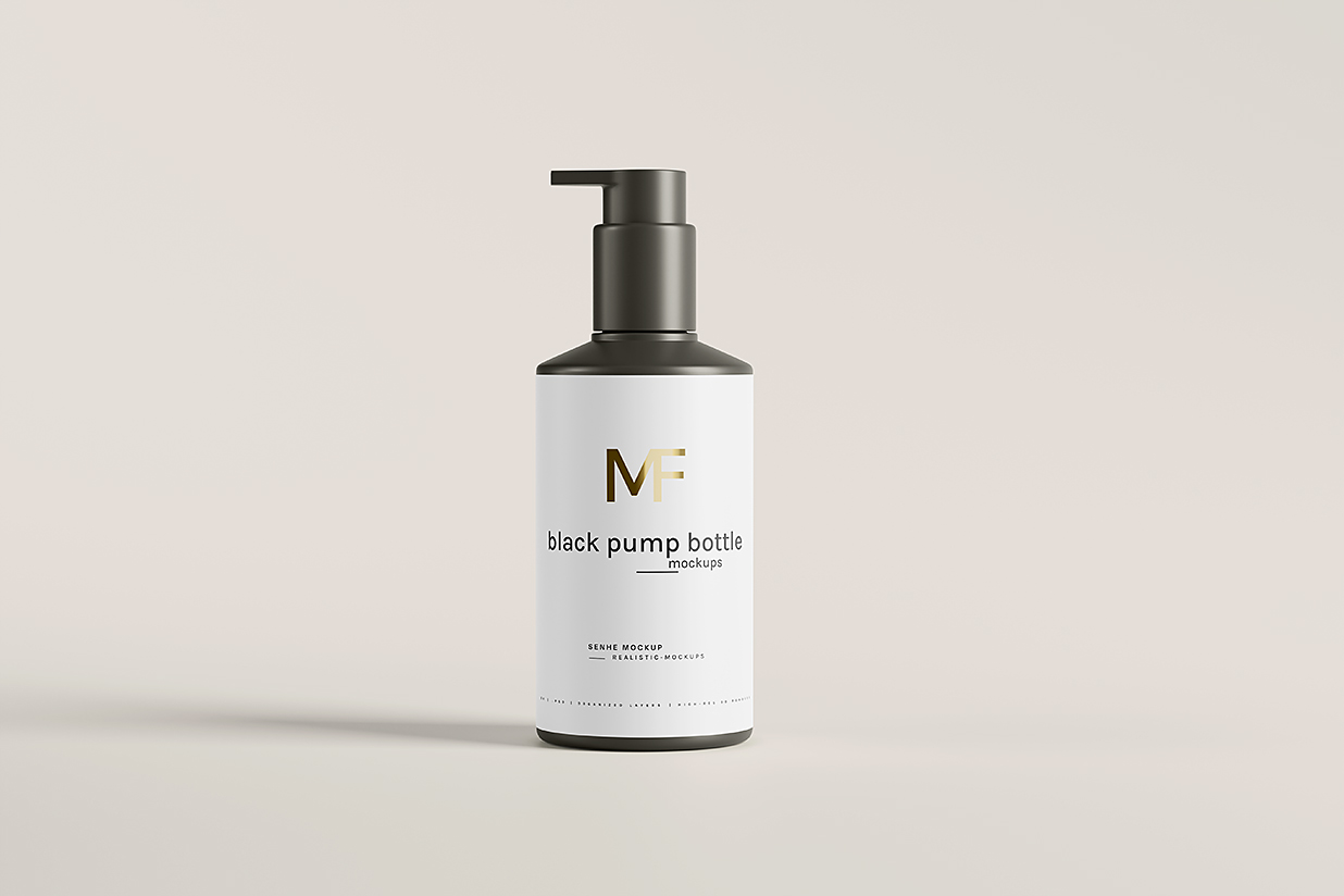 高质感洗发水沐浴露身体乳洗手液按压瓶泵瓶样机mockup7组插图