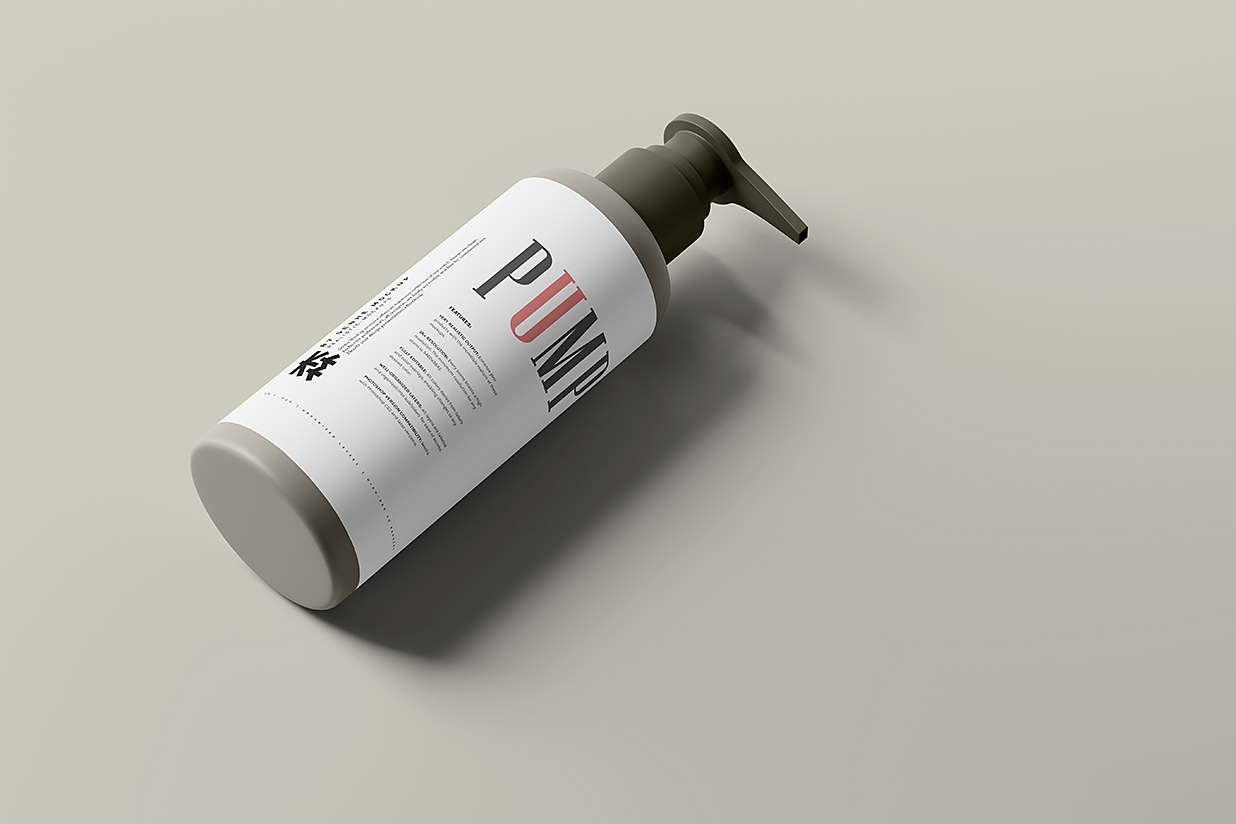 洗发水沐浴露身体乳洗手液按压瓶泵瓶样机mockup8组插图1