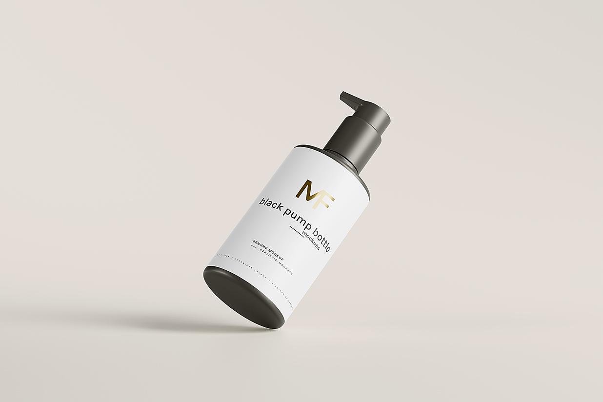 高质感洗发水沐浴露身体乳洗手液按压瓶泵瓶样机mockup7组插图1