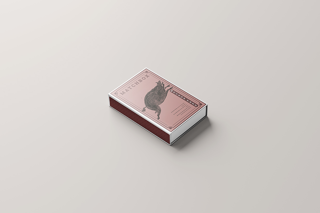 高质感火柴盒包装样机mockup5组插图3