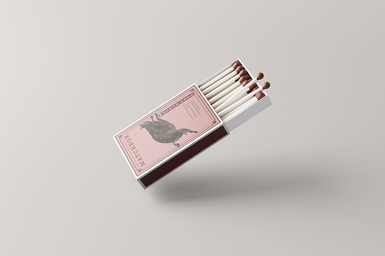 高质感火柴盒包装样机mockup5组插图4