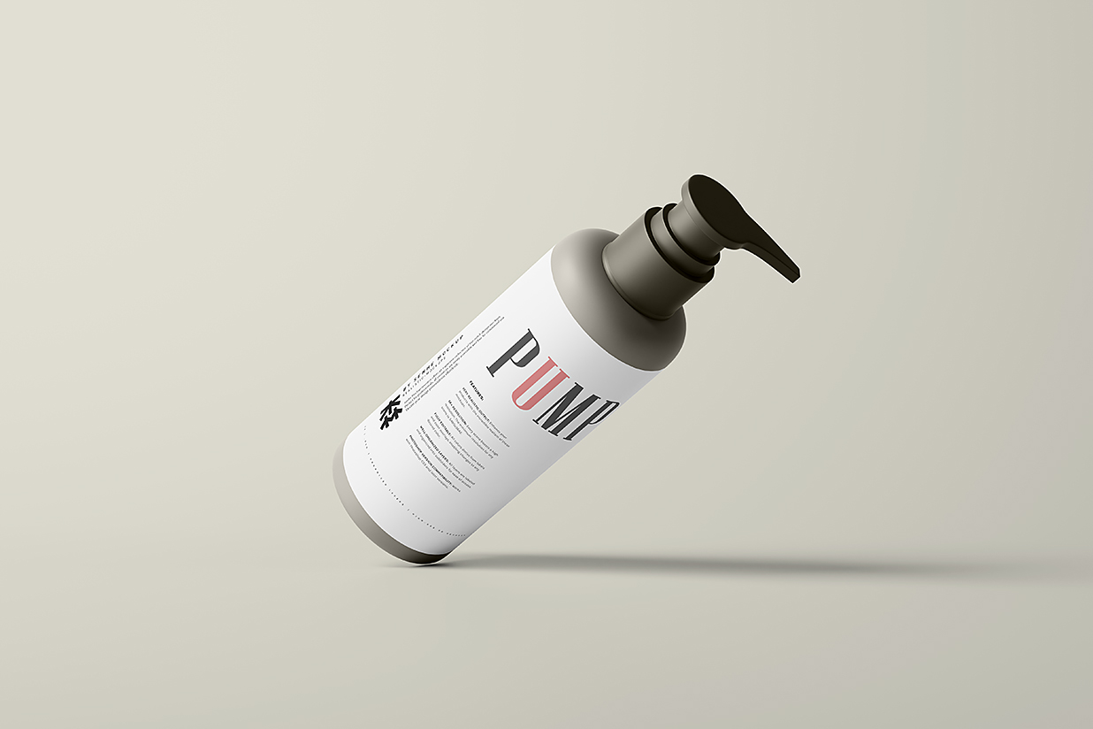 洗发水沐浴露身体乳洗手液按压瓶泵瓶样机mockup8组插图5