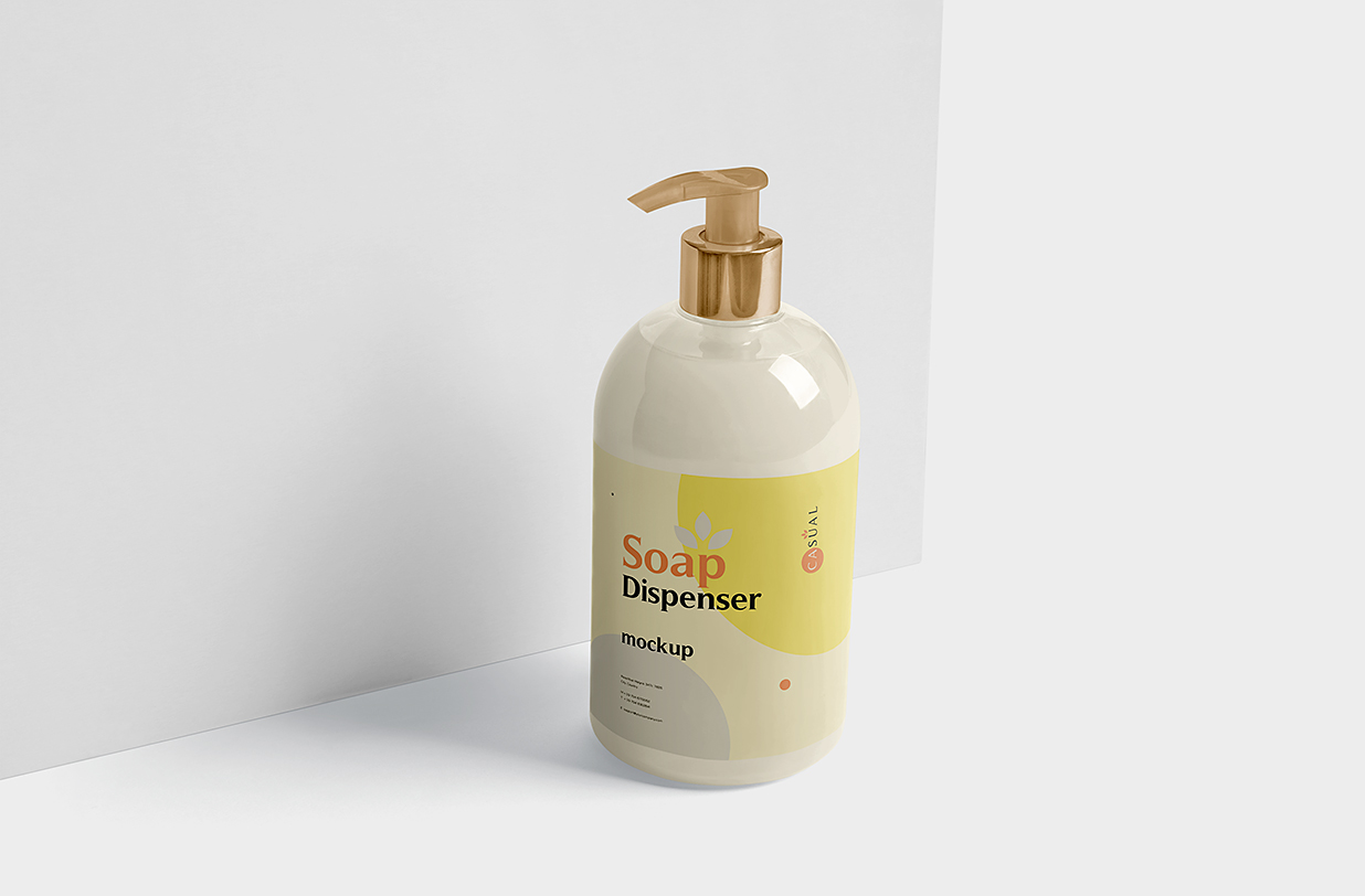 精致的洗发水沐浴露洗手液按压瓶泵瓶样机mockup4组插图