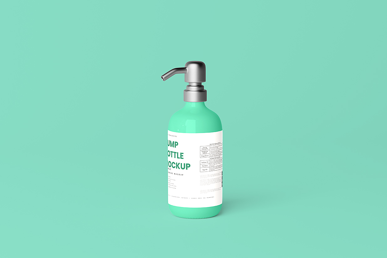 洗发水沐浴露身体乳洗手液按压瓶泵瓶样机mockup5组插图