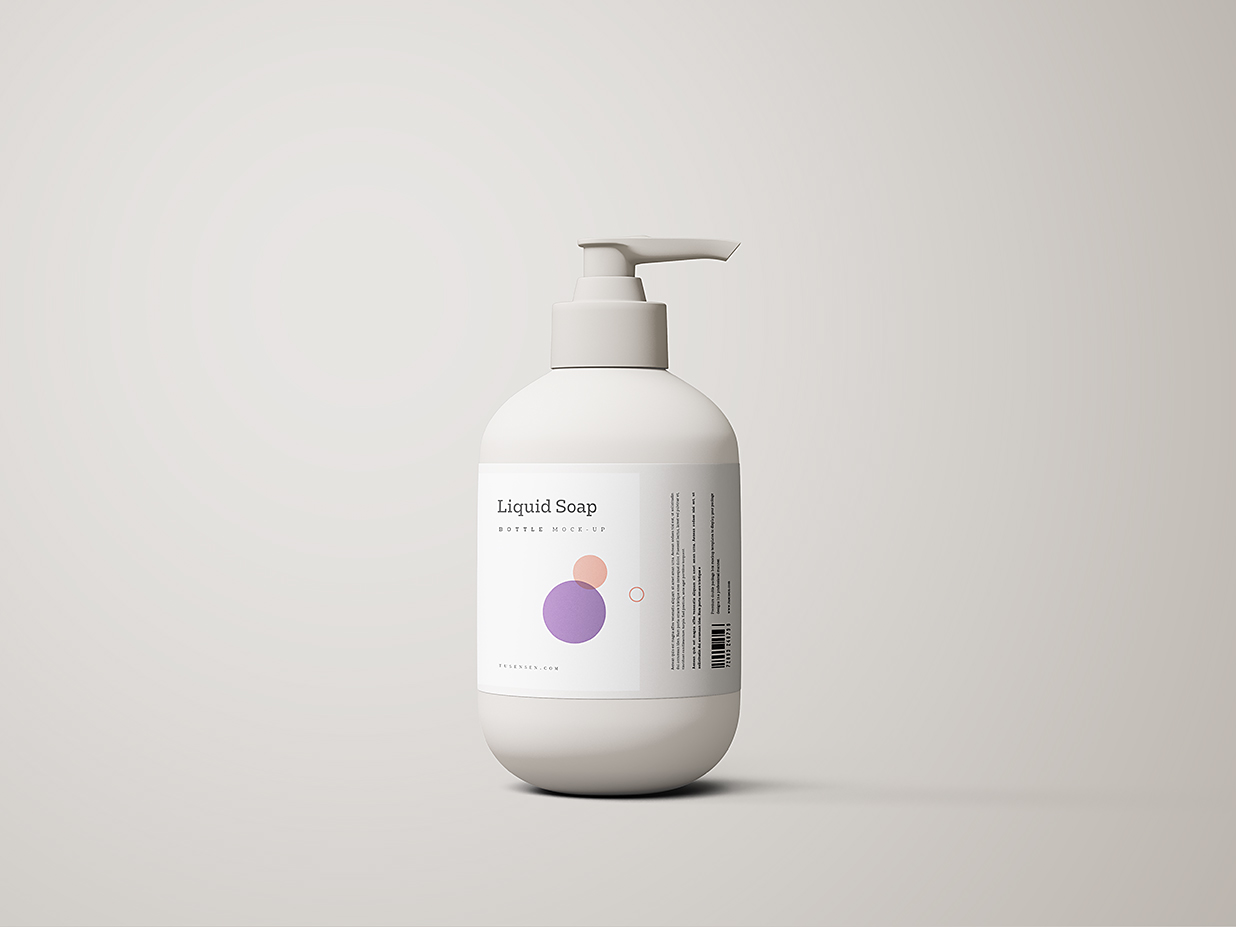 高质感洗发水沐浴露身体乳洗手液按压瓶泵瓶样机mockup插图