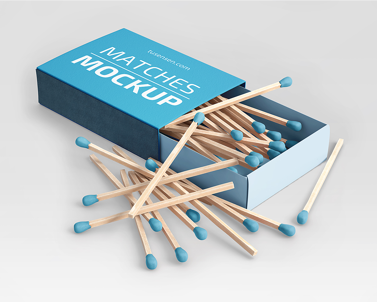 火柴盒包装样机mockup2组插图
