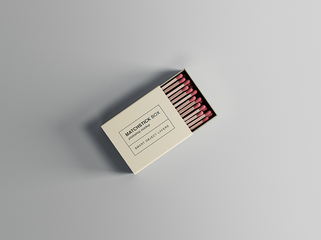 高质感火柴盒包装样机mockup插图