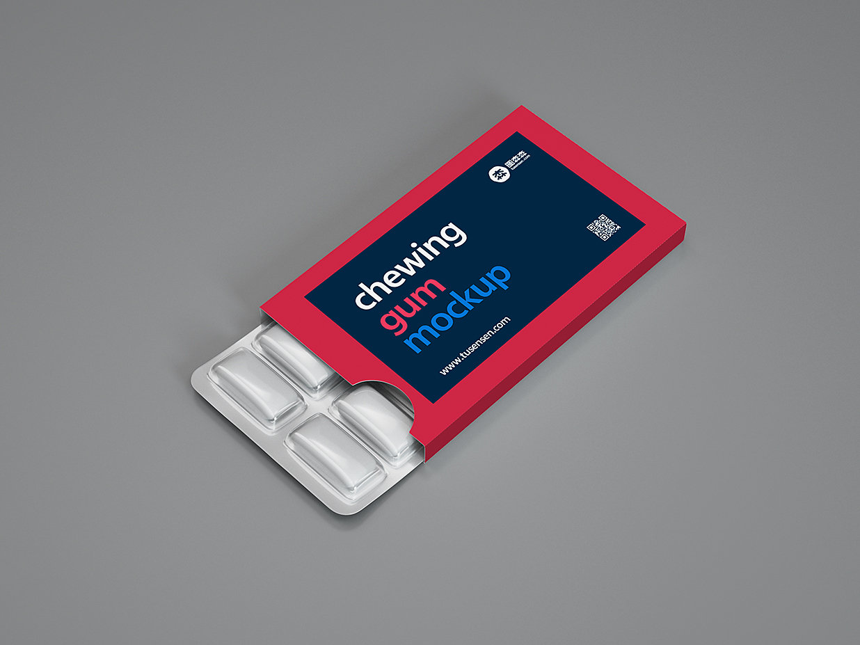 口香糖包装样机mockup插图