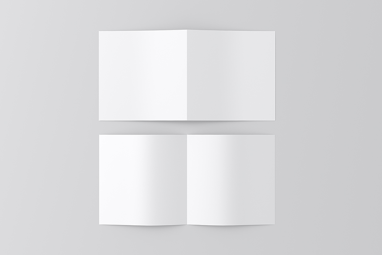 方形折页双折页样机mockup4组插图4