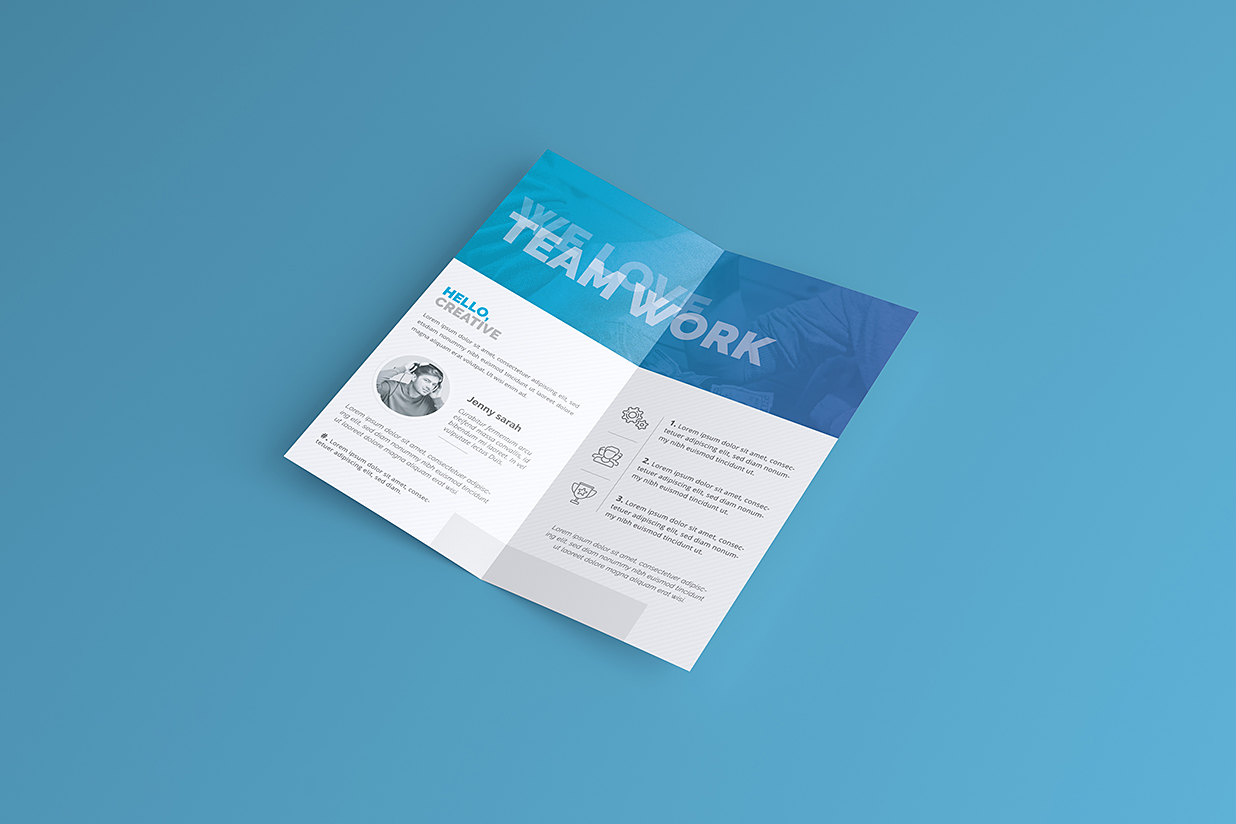 竖版折页双折页样机mockup6组插图