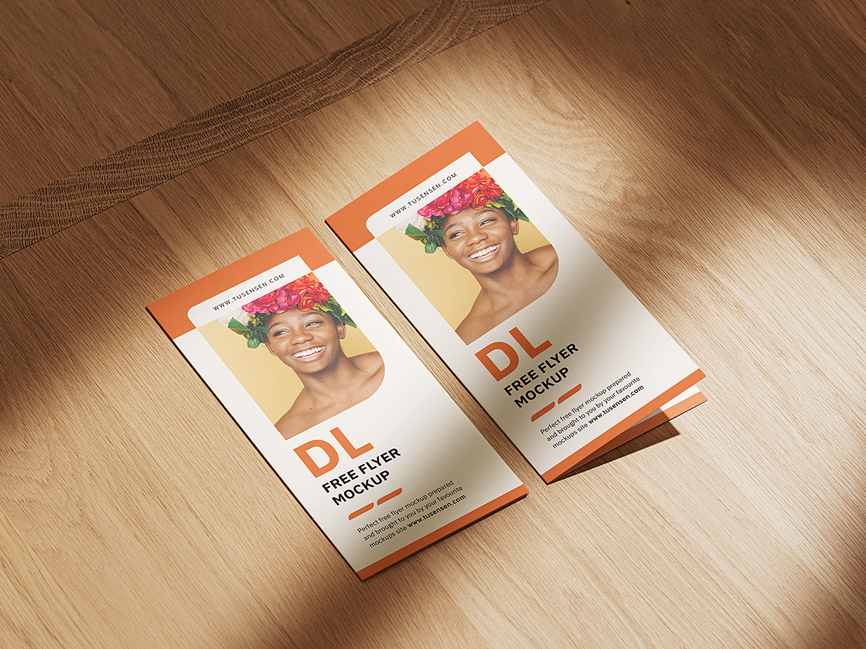 高质感竖版折页双折页样机mockup4组插图