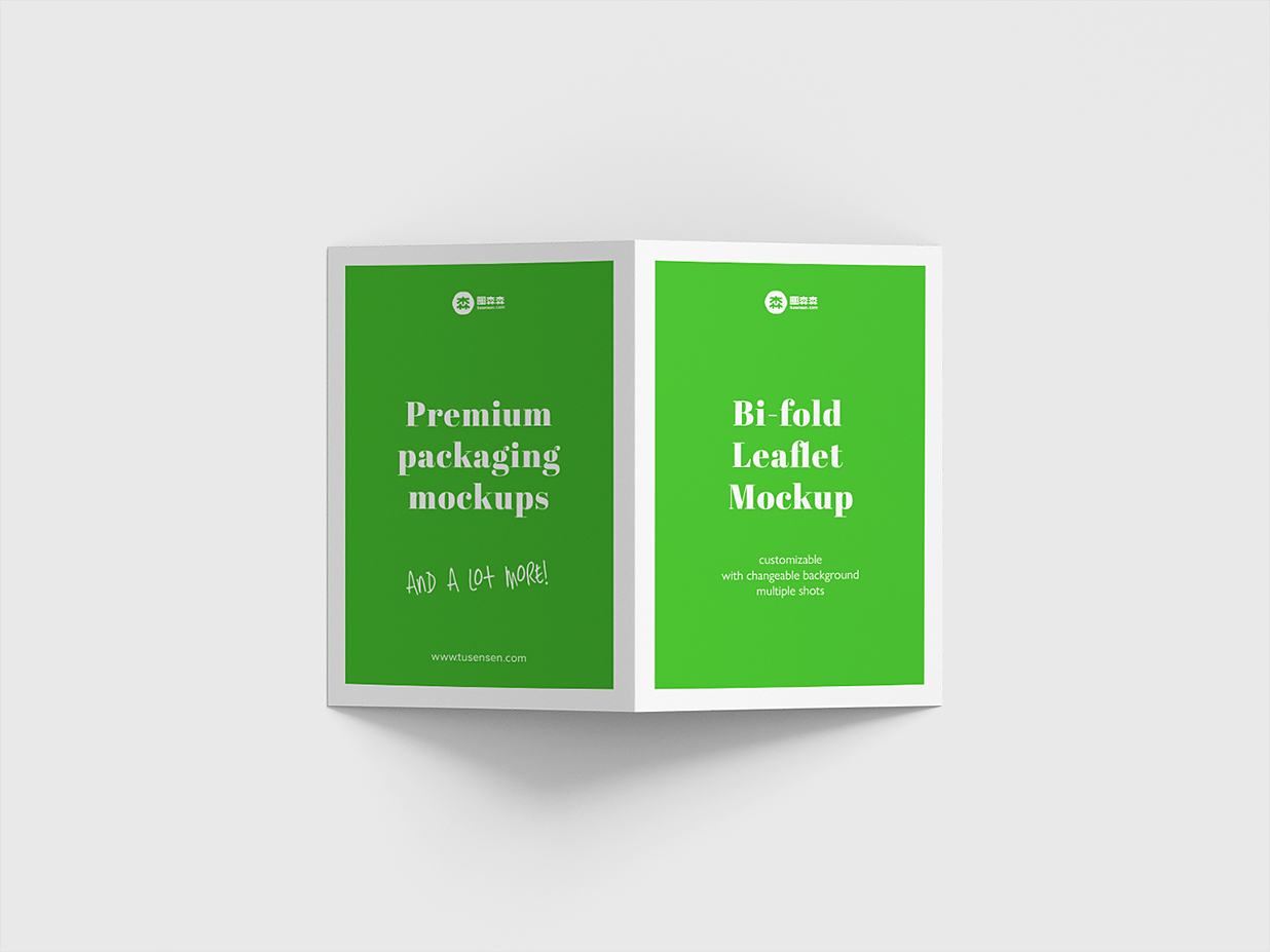 折页双折页样机mockup3组插图