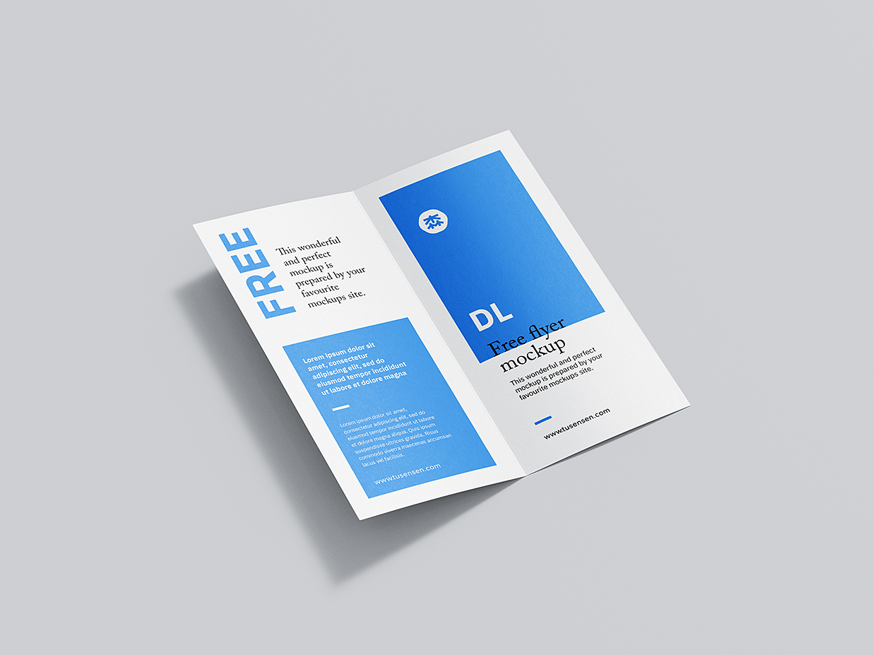 高质感竖版折页双折页样机mockup6组插图