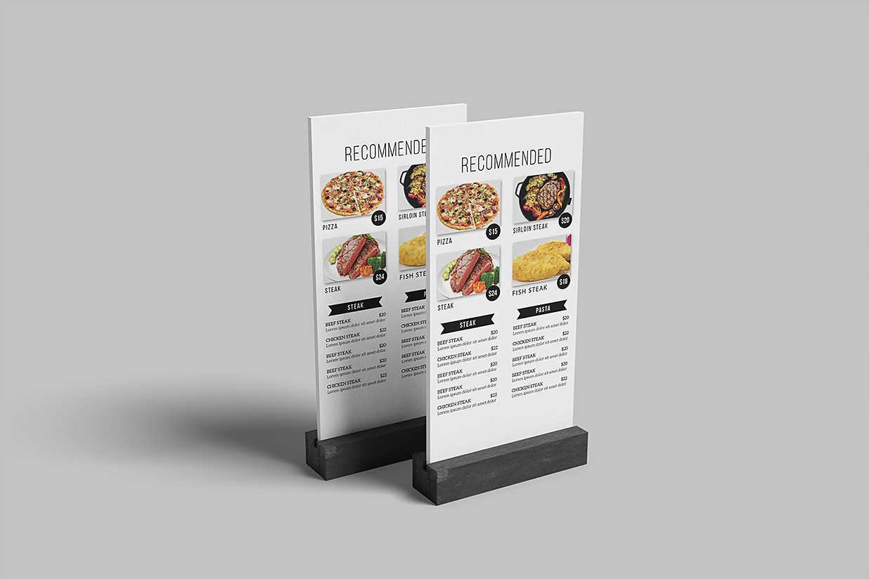 带底座的桌牌台卡样机mockup5组插图