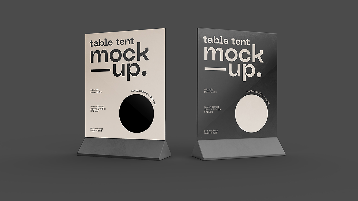桌牌台卡样机mockup插图